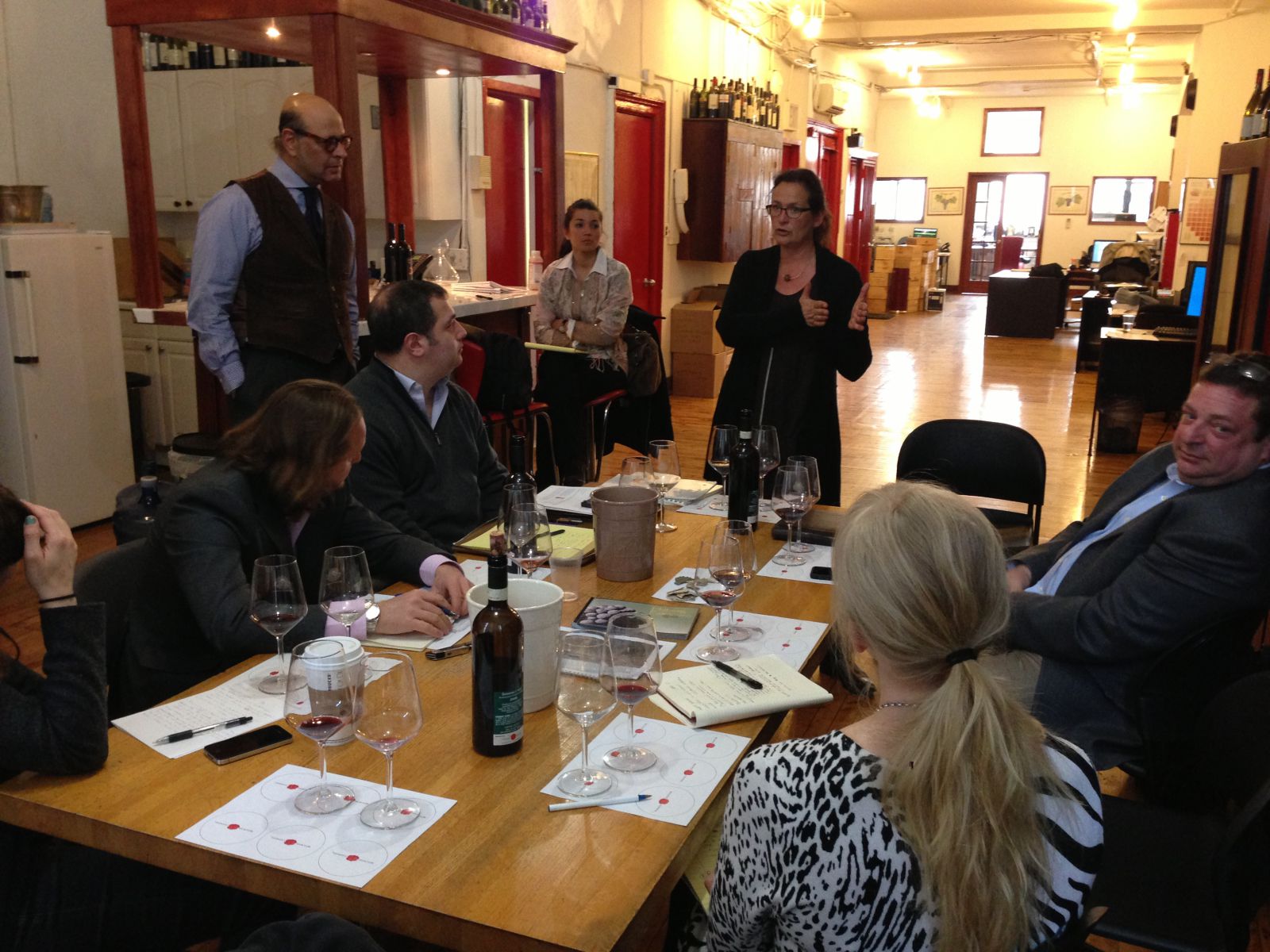 Annette is presenting her wines to Vignaioli Staff